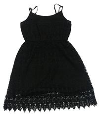 Čierne čipkové šaty H&M