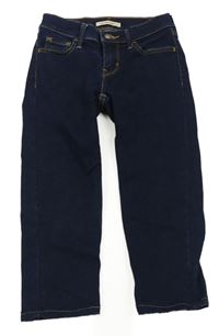 Tmavomodré crop skinny rifle