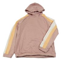 Svetloružová mikina s oranžovým pruhom a kapucňou Lily & Dan