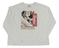 Nové - bílé triko s potiskem primigi