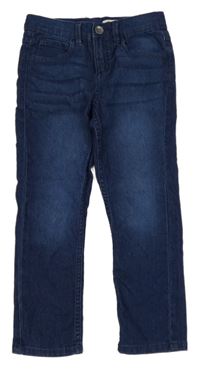 Tmavomodré slim fit rifle Lupilu