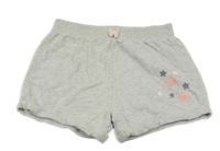 Šedé melírované teplákové kraťasy s hvězdičkami George