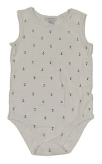 Bílé body s kotvami 