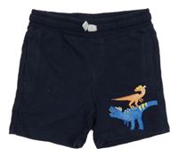 Tmavomodré teplákové kraťasy s dinosaury M&S