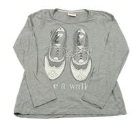 Sivé melírované tričko s topánkami Yigga