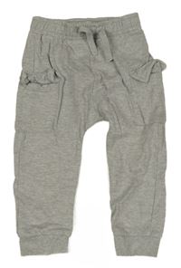 Šedé melírované tepláky s kapsami Nutmeg