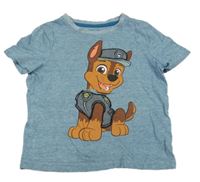 Modré melírované tričko s Tlapkovou patrolou Nickelodeon