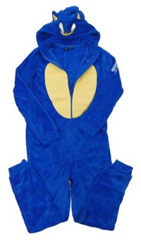 Modrá plyšová kombinéza s kapucí - Sonic Primark