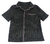 Černá pruhovaná pyžamová košile Matalan