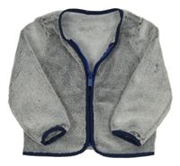 Bielo-tmavomodrá plyšová prepínaci mikina C&A