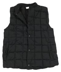 Černá šusťáková zateplená prošívaná vesta H&M