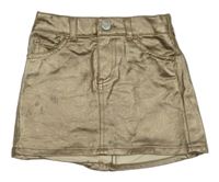 Zlatá rifľová sukňa H&M