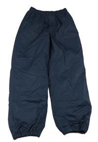Tmavomodré šušťákové vodeodolné nohavice TCM