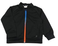 Čierna prepínaci športová mikina s farebným zipsom H&M