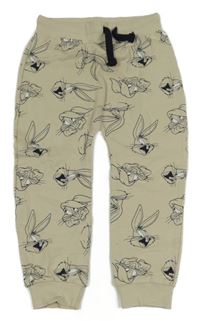 Béžové tepláky s Bugsem 