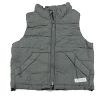 Sivá šušťáková zateplená vesta GAP