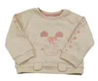 Béžovo-ružová mikina s ňufáčikom 