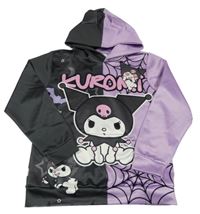Fialovo-tmavosivá mikina s Kuromi a kapucňou