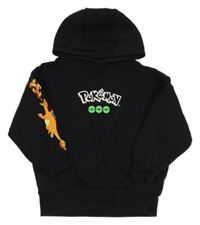 Černá mikina s s draky a kapucí - Pokémon 