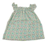 Světlemodro-farebné kvetované šaty Topomini