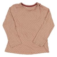 Ružové bodkovaná é tričko Tu