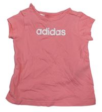 Růžové tričko s logem Adidas
