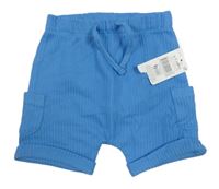 Nové - Modré žebrované kraťasy Matalan