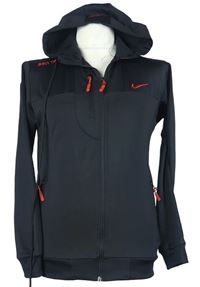 Pánska čierna športová prepínaci mikina s kapucňou zn. Nike
