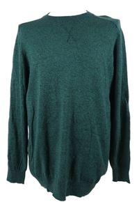 Pánský zeleno-černý melírovaný svetr Primark 