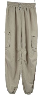 Dámske béžové cargo nohavice s vreckami Shein