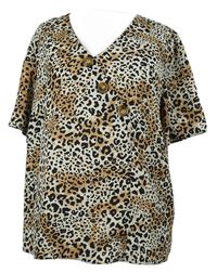 Dámska čierno-hnedá vzorovaná blúzka Matalan