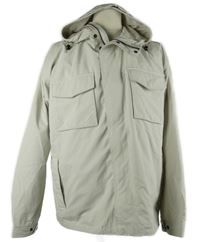 Pánska béžová šušťáková jarná bunda s kapucňou C&A