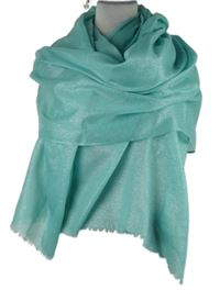 Dámská azurová třpytivá šála 