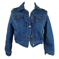 Dámska modrá rifľová crop bunda Denim