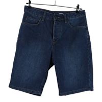 Pánske tmavomodré rifľové straight kraťasy Denim