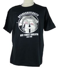 Pánské černé tričko s potiskem Gildan 