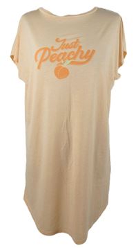 Dámska oranžová nočná košeľa s nápisom Primark