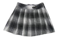 Čierno-biela kockovaná skladaná sukňa C&A