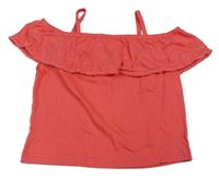 Ružový crop top s volánikom studio