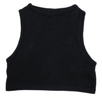 Čierny rebrovaný crop top zn. Primark