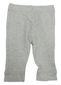 Bielo-sivé melírované ľahké tepláky