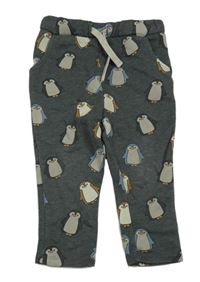 Šedé tepláky s tučňáky Topomini