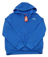 Nové - Modrá prepínaci mikina s logom a kapucňou Slazenger