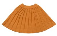 Oranžová pletená skladaná sukňa