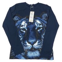 Nové - Tmavomodré triko s tygrem Name it