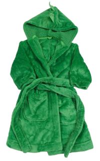 Zelený chlupatý župan s kapucí s ostny M&S