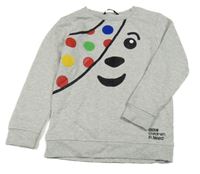 Světlešedá mikina s medvídkem Pudsey George