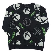 Černá vzorovaná mikina x-box