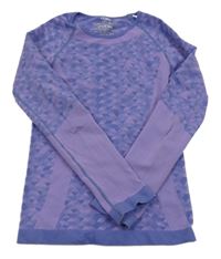 Modro-fialové vzorované funkčné tričko Crane