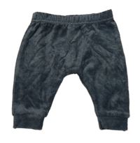 Tmavosivé zamatové nohavice